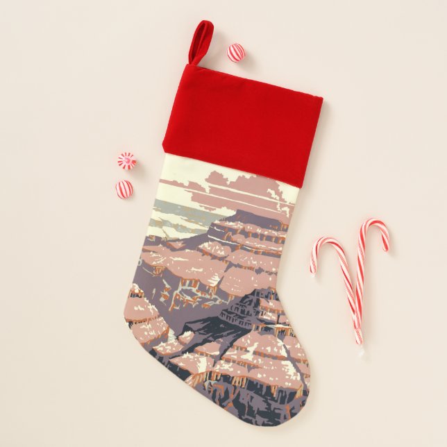 Grand Canyon Western Graphic Art American Christmas Stocking (Front)