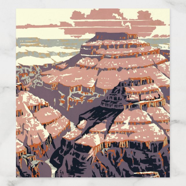 Grand Canyon Western Graphic Art American Envelope Liner (Design)