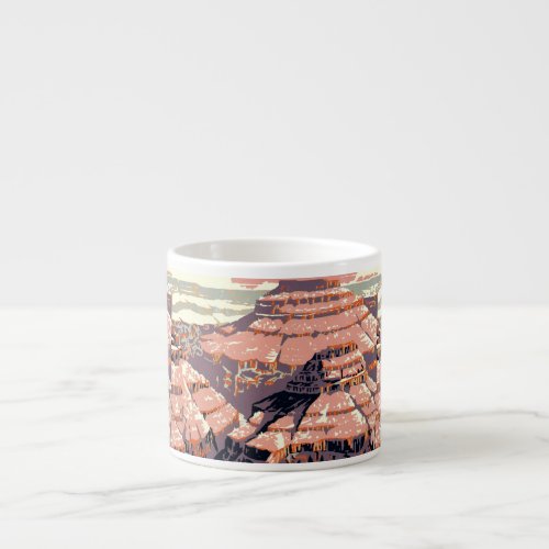 Grand Canyon Western Graphic Art American Espresso Cup
