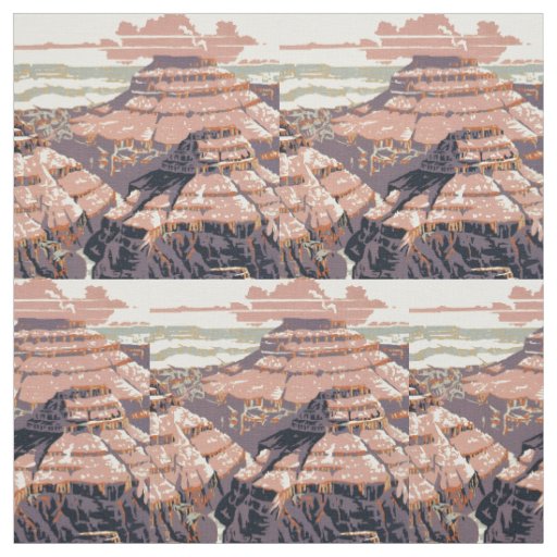 Grand Canyon Western Graphic Art American Fabric
