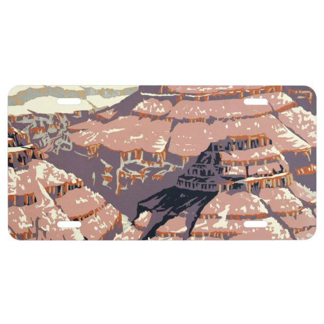 Grand Canyon Western Graphic Art American License Plate (Front)