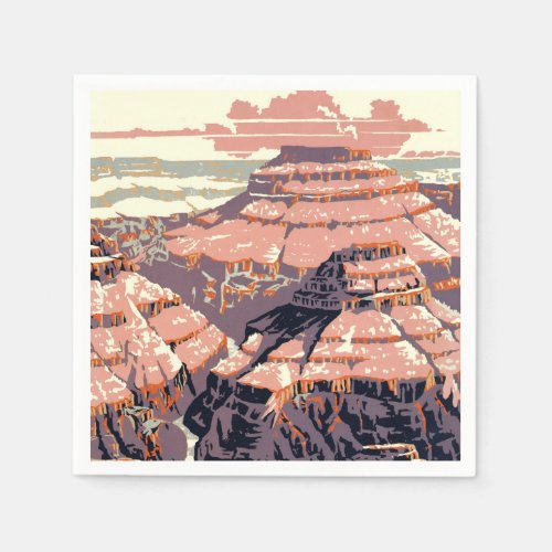 Grand Canyon Western Graphic Art American Napkins