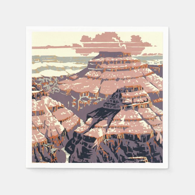 Grand Canyon Western Graphic Art American Napkins (Front)