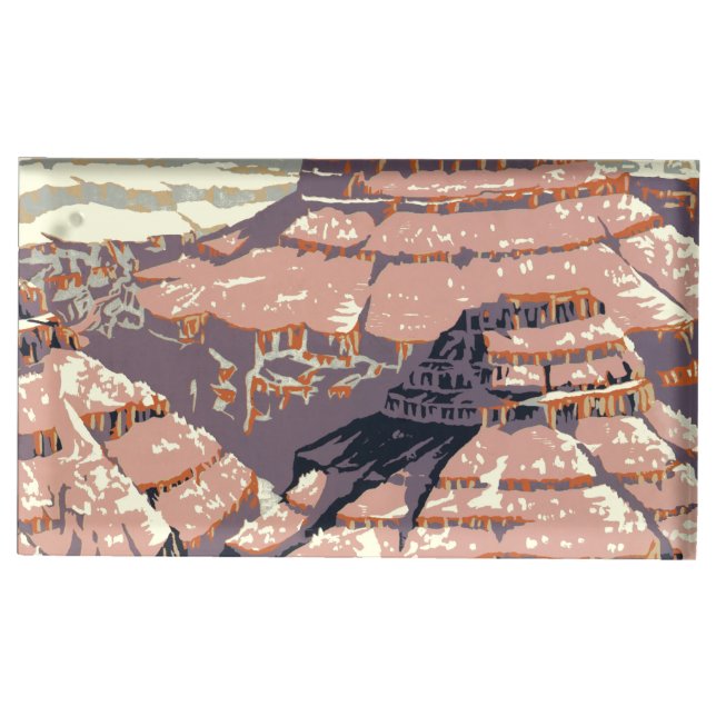 Grand Canyon Western Graphic Art American Place Card Holder (Front)