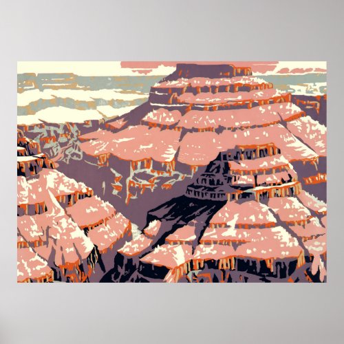 Grand Canyon Western Graphic Art American Poster