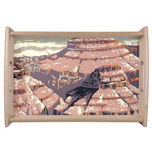 Grand Canyon Western Graphic Art American Serving Tray (Front)