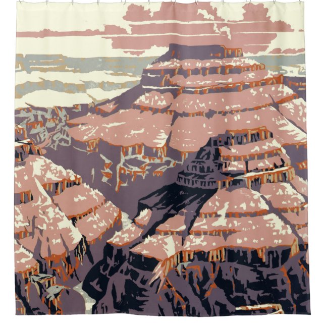 Grand Canyon Western Graphic Art American Shower Curtain (Front)
