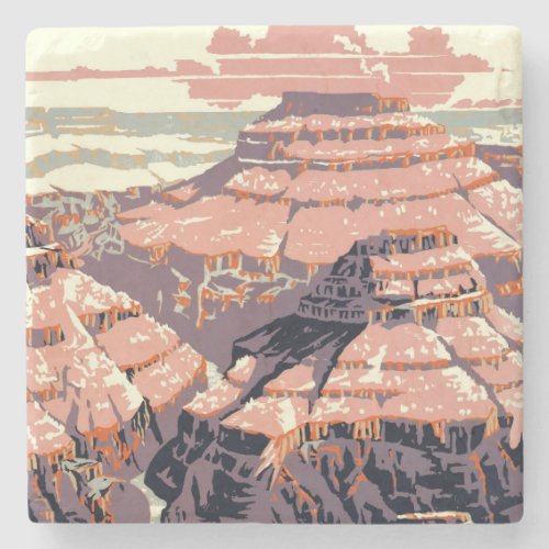 Grand Canyon Western Graphic Art American Stone Coaster