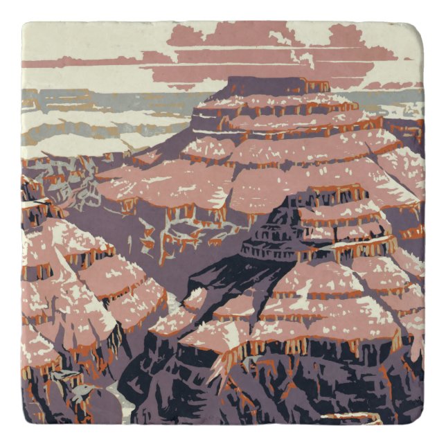 Grand Canyon Western Graphic Art American Trivet (Front)