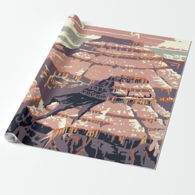 Grand Canyon Western Graphic Art American Wrapping Paper (Unrolled)