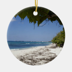 Grand Cayman Beach Ceramic Ornament