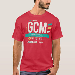 Grand Cayman GCM Airport Code Baggage Tag T-Shirt