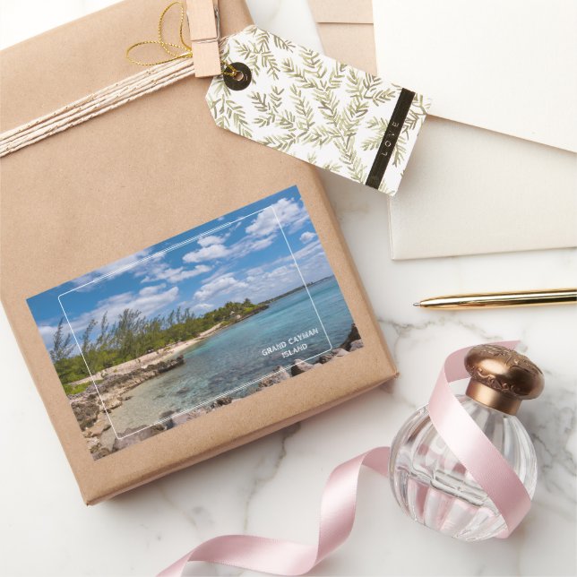 Grand Cayman Island Rectangular Sticker (Gifting)
