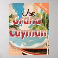 Grand Cayman Vintage Travel Poster