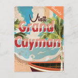 Grand Cayman Vintage Travel Poster Postcard