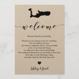 Grand Cayman Wedding Welcome Letter & Itinerary Program