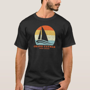 Grand Cayman West Indies Vintage Sailboat Sailing T-Shirt