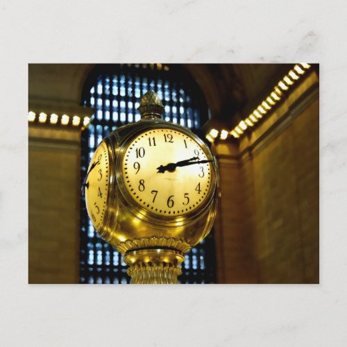 Grand Central Clock Postcard
