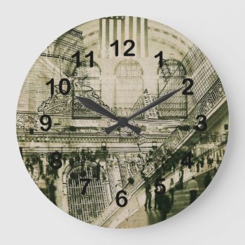 Grand Central Station  Nyc Large Clock by myworldtravels at Zazzle
