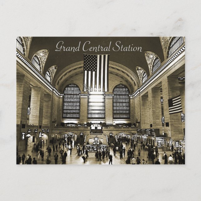 Grand Central Station, NYC Postcard (Front)