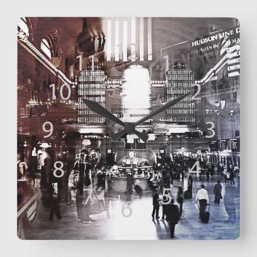 Grand central Station NYC Square Wall Clock
