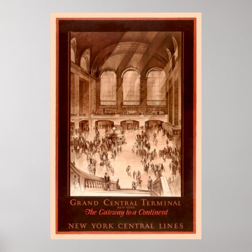 Grand Central Terminal Vintage Poster