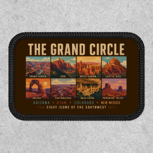 Grand Circle National Parks Landmarks Illustration Patch