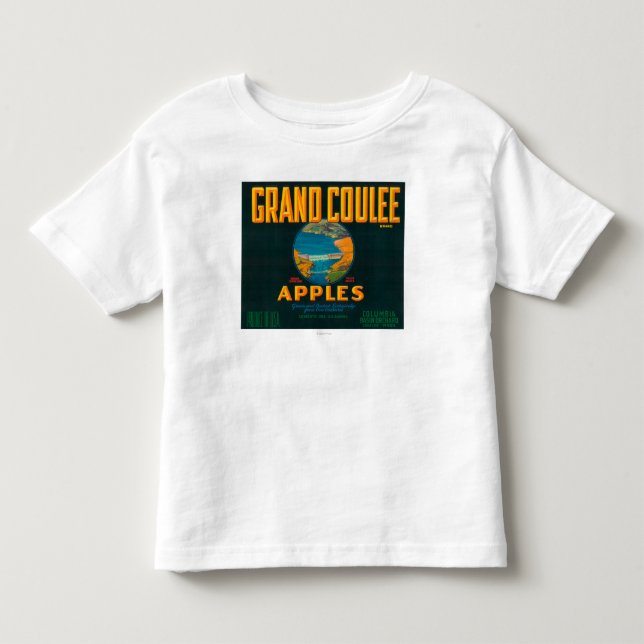 Grand Coulee Apple Label - Coulee, WA Toddler T-shirt (Front)