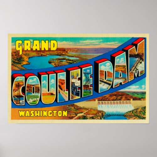 Grand Coulee Dam Washington 2 Poster