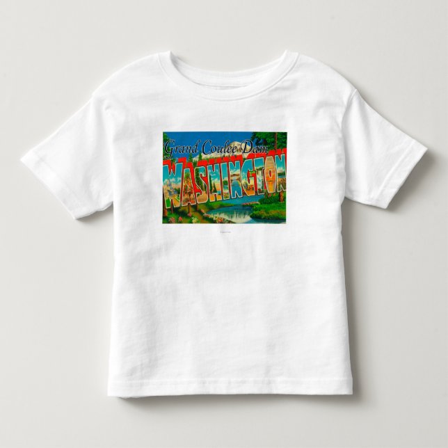 Grand Coulee Dam, Washington - Large Letter Toddler T-shirt (Front)