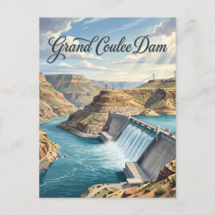 Grand Coulee Dam Washington Postcard