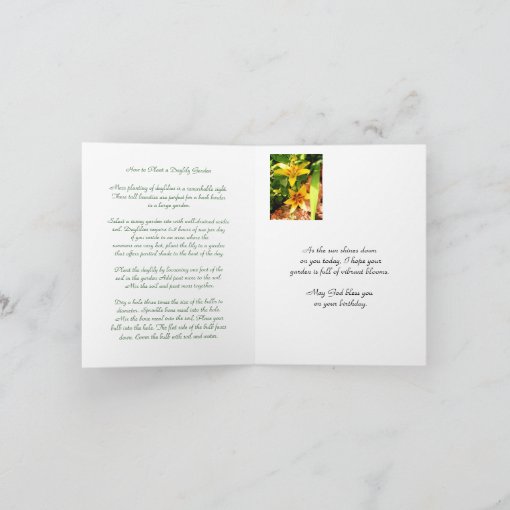 Grand Cru Lily Flower Birthday Card Zazzle