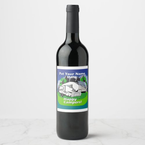 Grand Design Reflection 28bh Fifth Wheel design Wine Label