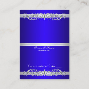 Grand Duchess Blue Folding Table Placecard