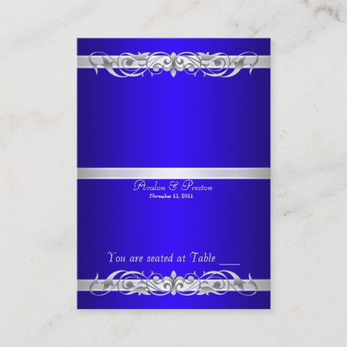 Grand Duchess Blue Folding Table Placecard