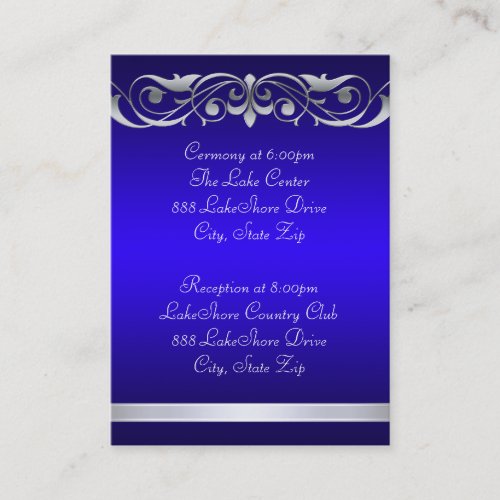 Grand Duchess Blue Guest Info Business Card