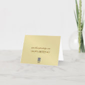 Grand Duchess Gold Scroll Thank You Notecard (Back)