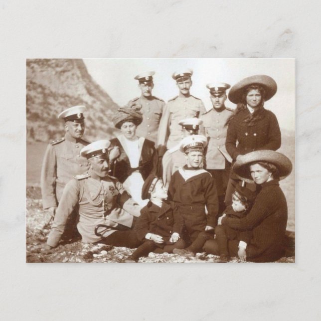 Grand Duchess Olga, Maria & tsarevitch Alexis Postcard (Front)