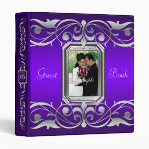 Grand Duchess Purple Jewel Guest Book Binder