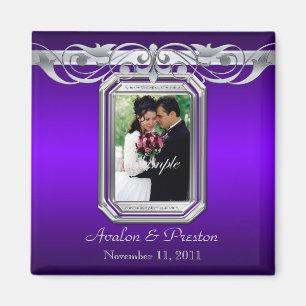 Grand Duchess Purple Photo Save The Date Magnet