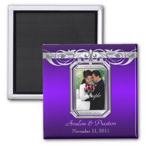 Grand Duchess Purple Photo Save The Date Magnet