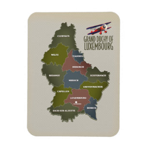 Grand duchy of luxembourg map magnet