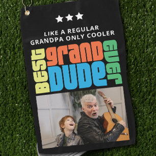 Grand Dude Grandfather Photo Golf Towel
