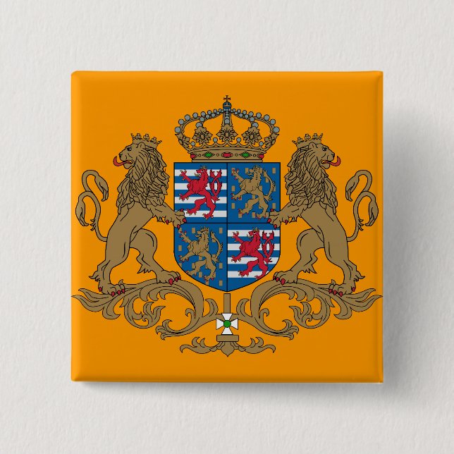 Grand Duke Of Luxembourg, Luxembourg flag Pinback Button (Front)