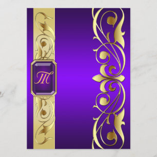 Grand Duke Purple Jewel Gold & Purple Invitation