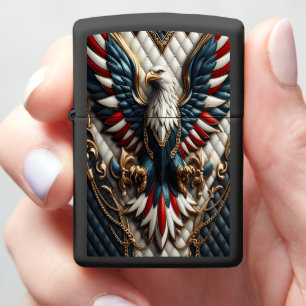 Grand Eagle Leather-Style Heritage Zippo Lighter