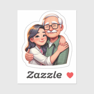 Grand Embrace - Heartwarming Hug Sticker