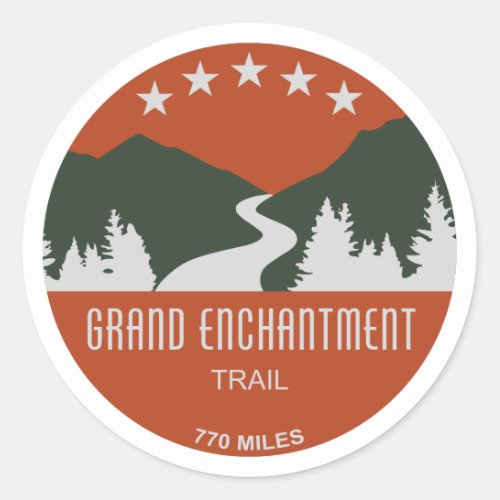 Grand Enchantment Trail Classic Round Sticker