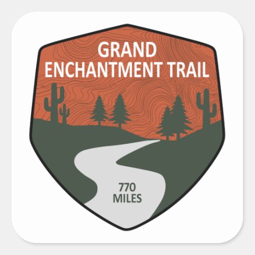 Grand Enchantment Trail Square Sticker
