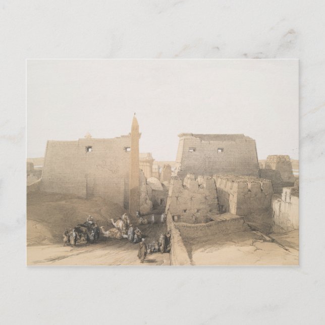 Grand Entrance to the Luxor Temple, Egypt Postcard (Front)